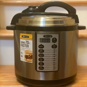 8 Quart Bella Multi-Use Pressure Cooker with 10 Different Functions